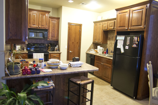 Peter Free's DxO ViewPoint review photo of kitchen scene with tilted verticals and horizontals.